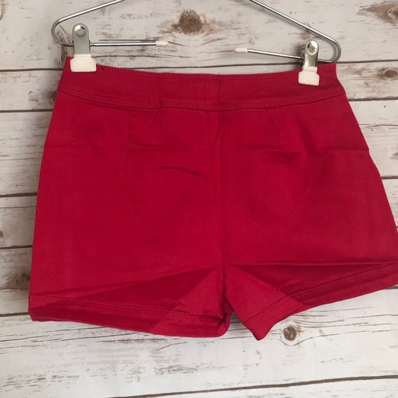 Express • high waist anchor detail red shorts - Picture 4 of 4